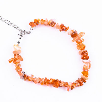 Piedra preciosa natural ajustable Chips irregulares Brazalete de piedra de grava Energía curativa Joyería