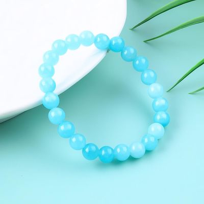 Brazaletes de piedras preciosas de curación Aquamarinos Brazaletes de curación de fiesta Joyería OEM