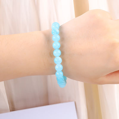 Brazaletes de piedras preciosas de curación Aquamarinos Brazaletes de curación de fiesta Joyería OEM