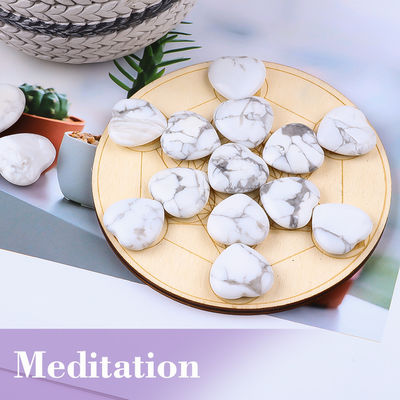 Piedras curativas en forma de corazón de color turquesa blanca de 0,8 pulgadas para la fabricación de joyas