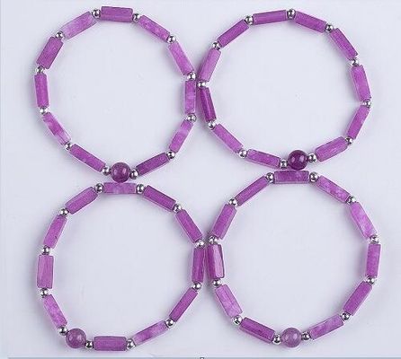 3mm/8mm/13mm Rectángulo de cuentas de energía curativa cristal de piedra preciosa brazalete