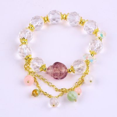 Joyería de fiesta gemas de piedra brazaletes de estiramiento para regalar