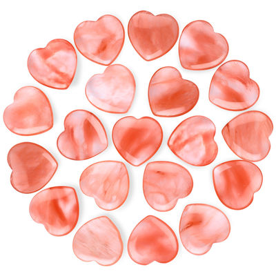 20 mm de sandía piedra pulida cuarzo en forma de corazón cristal de cuarzo rosa