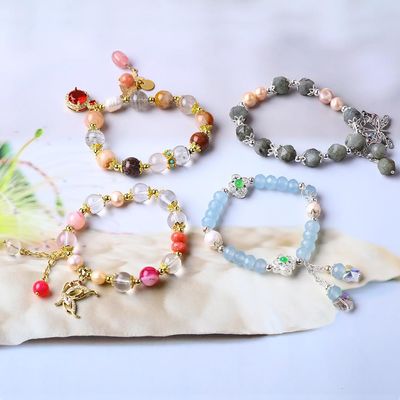 Energía curativa hecha a mano 10mm Brazalete de cuentas de piedra preciosa Brazalete de estiramiento