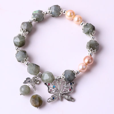Energía curativa hecha a mano 10mm Brazalete de cuentas de piedra preciosa Brazalete de estiramiento