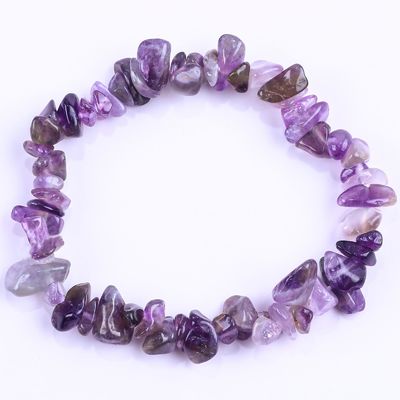 Chips irregulares de grava energía cicatrizante Chakra de piedra natural brazalete OEM ODM