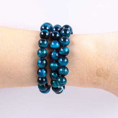8 mm Ojo de tigre azul del lago piedra preciosa cristalina curativa cuentas de piedra para la fabricación de joyas