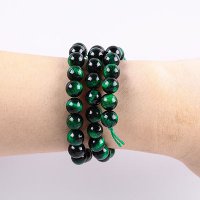 8mm Ojo de tigre verde piedra preciosa de cristal de piedra curativa para hacer joyas