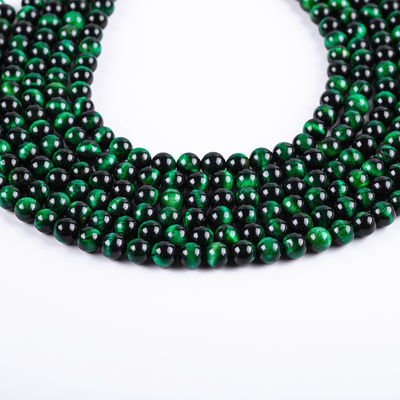 8mm Ojo de tigre verde piedra preciosa de cristal de piedra curativa para hacer joyas