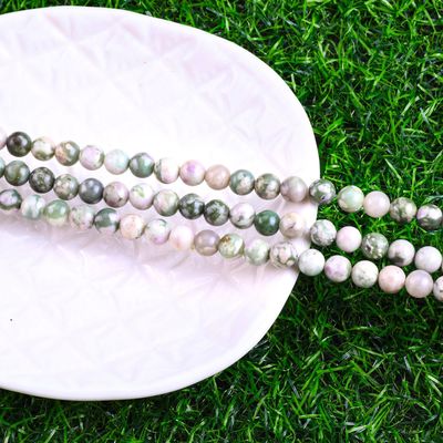 Perlas redondas de jade de suerte piedra preciosa de cristal natural tamaño de perlas diferentes hebras de perlas sueltas para hacer joyas