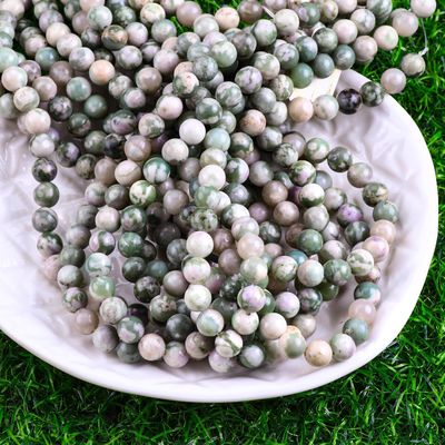 Perlas redondas de jade de suerte piedra preciosa de cristal natural tamaño de perlas diferentes hebras de perlas sueltas para hacer joyas