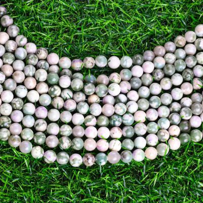 Perlas redondas de jade de suerte piedra preciosa de cristal natural tamaño de perlas diferentes hebras de perlas sueltas para hacer joyas