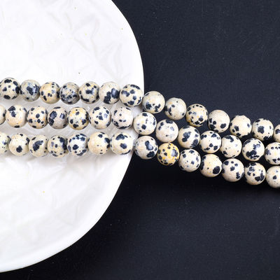 8mm Natural Diamatian Perlas de piedras preciosas de cristal para hacer joyas
