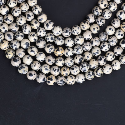 8mm Natural Diamatian Perlas de piedras preciosas de cristal para hacer joyas