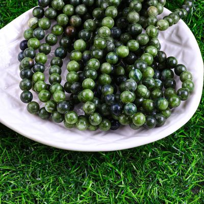 Perlas redondas de jade del sur piedra preciosa de cristal natural tamaño de perlas diferentes hebras sueltas de perlas para hacer joyas DIY