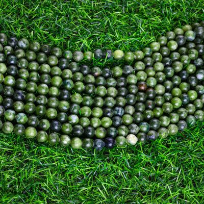 Perlas redondas de jade del sur piedra preciosa de cristal natural tamaño de perlas diferentes hebras sueltas de perlas para hacer joyas DIY