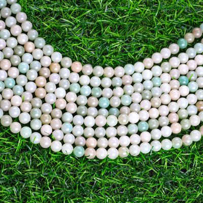 She Tai Jade Redonda Perla cristal natural de piedra preciosa de diferentes tamaños de perlas hilos de perlas sueltas para la fabricación de joyas DIY