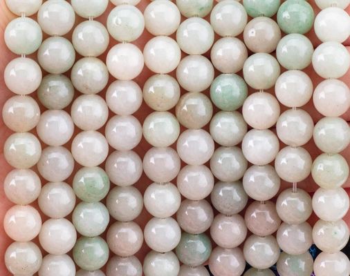 She Tai Jade Redonda Perla cristal natural de piedra preciosa de diferentes tamaños de perlas hilos de perlas sueltas para la fabricación de joyas DIY