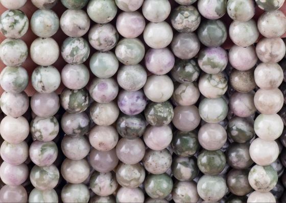Perlas redondas de jade de suerte piedra preciosa de cristal natural tamaño de perlas diferentes hebras de perlas sueltas para hacer joyas