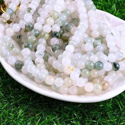 Tian Shan Jade verde cuentas redondas cristal natural piedra preciosa tamaño de cuentas diferentes hebras de cuentas sueltas para hacer joyas DIY