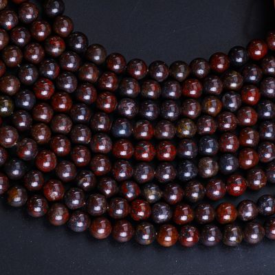 Flor roja de jaspe cuentas redondas cristal natural piedra preciosa tamaño de cuentas diferentes hebras de cuentas sueltas para hacer joyas