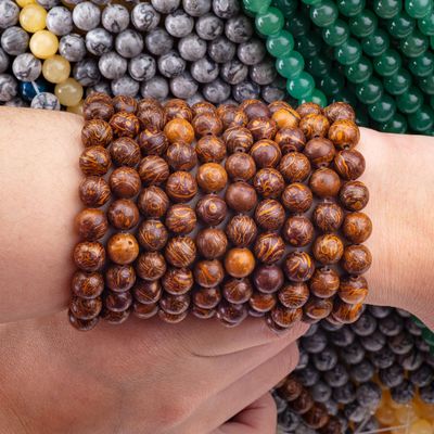 Jade de hilo dorado cuentas redondas cristal natural piedra preciosa hebras sueltas de cuentas para hacer joyas