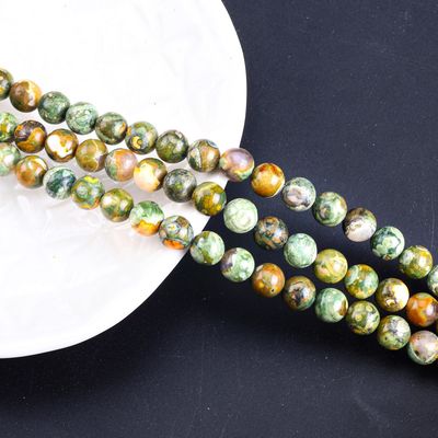 Kambaba Jasper cuentas redondas cristal natural de piedra preciosa hilos de cuentas sueltas para la fabricación de joyas DIY