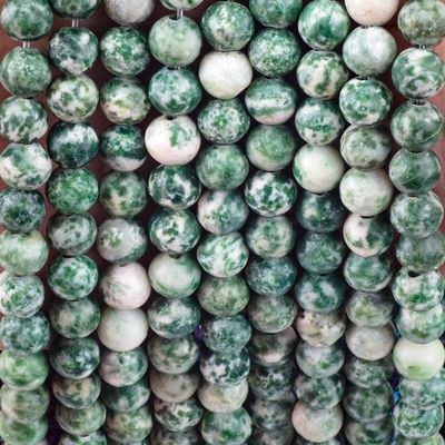 Perlas redondas con manchas azules cristal natural de piedra preciosa hebras sueltas de perlas para hacer joyas DIY