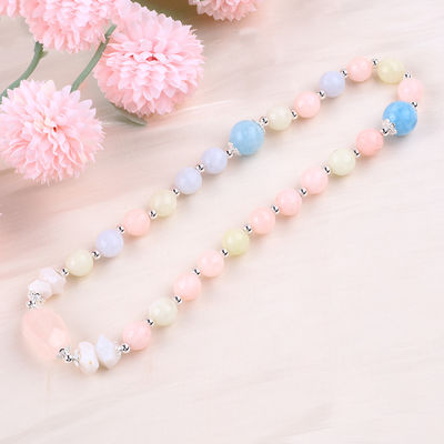Morganita hecha a mano bricolaje de doble capa cristal natural multifazado de pulsera redonda de cuentas para regalo