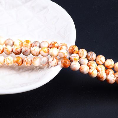 8 mm Red Red Stone Gemstone Healing Crystal Stone Perlas para la fabricación de joyas