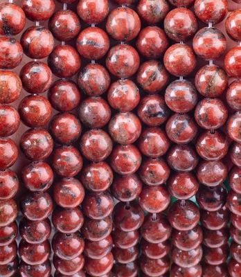 Perlas sueltas de jaspe de sésamo de 8 mm semipreciosas naturales para la fabricación de joyas