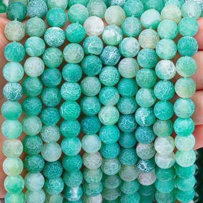 Las cuentas de cristal de amatista natural de 8 mm de color verde pulido para collar de pulsera