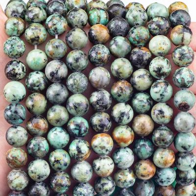 Joyería hecha a mano Haciendo 8mm Africanas Turquesa Cristal Perlas de piedra preciosa sueltas