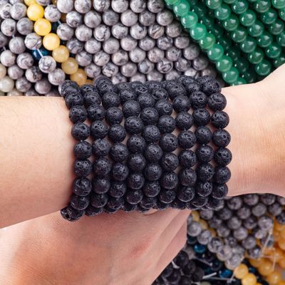 8mm Volcánica de piedras preciosas cuentas de cristal para la fabricación de joyas