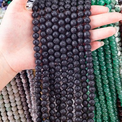8mm Volcánica de piedras preciosas cuentas de cristal para la fabricación de joyas