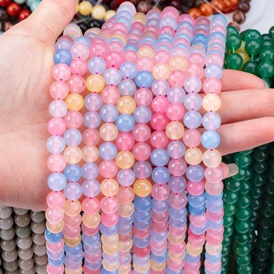 4/6/8/10/12mm Perlas de piedra preciosa de morganita rosa natural Apoyo a la personalización