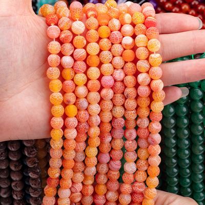 Agate naranja con aguas frías de cuentas sueltas de 2 mm cuentas semipreciosas