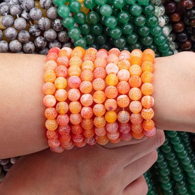 Agate naranja con aguas frías de cuentas sueltas de 2 mm cuentas semipreciosas