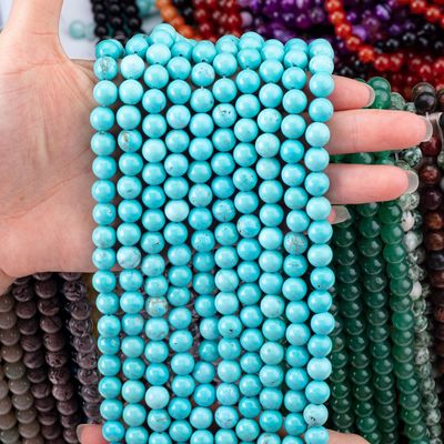 Las filamentos de cuentas sueltas turquesas de piedra semipreciosa cristal piedra preciosa para la fabricación de joyas DIY