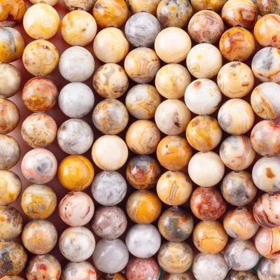 8 mm de encaje loco de ágata de piedras preciosas cuentas de cristal curativas para la fabricación de joyas