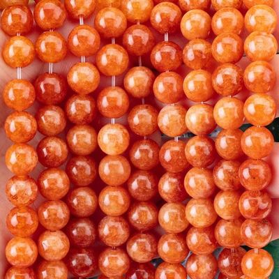 8MM Cristal rojo más oscuro Aventurine Healing Gemsotne redondo Perlas sueltas para joyas hechas a mano
