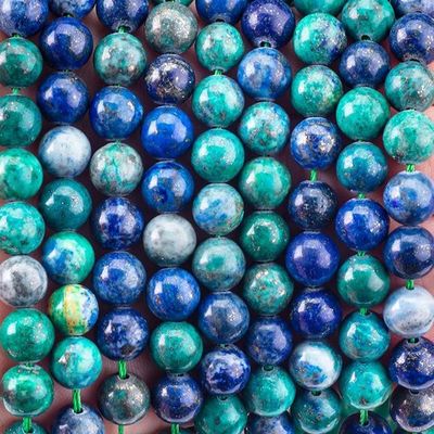 8mm coloridas Lapislázuli Perlas de piedra preciosa de cristal para hacer joyas
