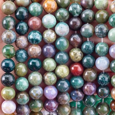 8 mm India Agate Perlas de piedra preciosa de cristal para la fabricación de joyas