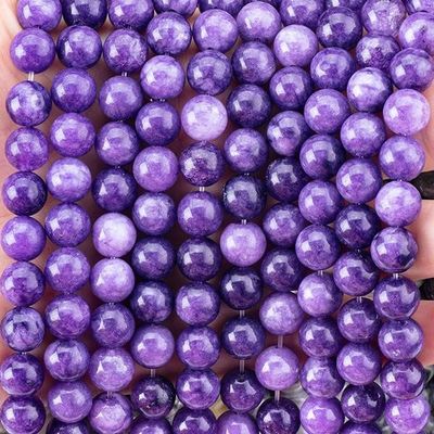 8 mm de alta calidad clara Violeta Galaxia Ágata Perlas de piedra preciosa de cristal curativo Perlas de piedra cristalina para la fabricación de joyas