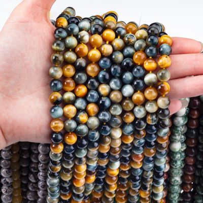 8mm Dream Tiger Eye Perlas de piedra preciosa de cristal para hacer joyas