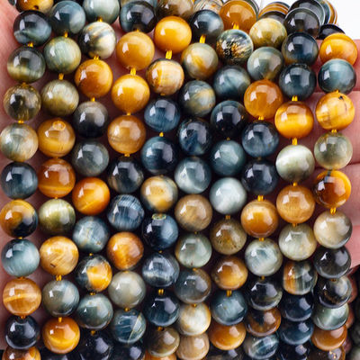 8mm Dream Tiger Eye Perlas de piedra preciosa de cristal para hacer joyas