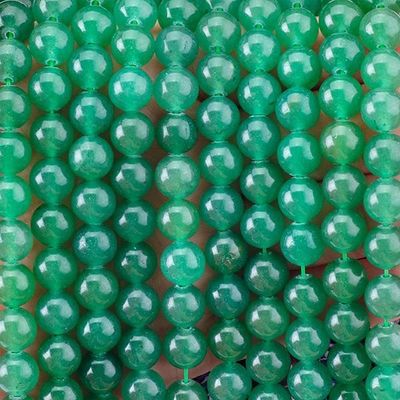 8 mm Perlas de piedra preciosa de aventurina verde Perlas de cristal para la fabricación de joyas