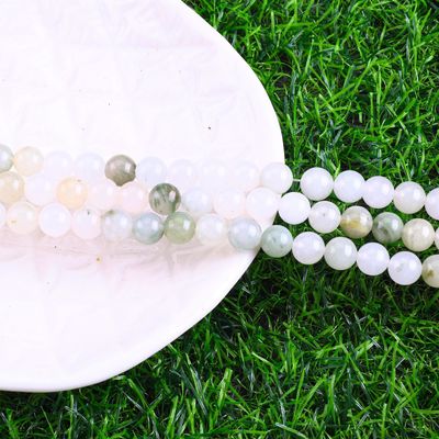 TianShan Esmeralda Verde Redondo Perla Cristal Natural Piedra preciosa Diferente Tamaño de Perla hebras sueltas de perlas para hacer joyas DIY