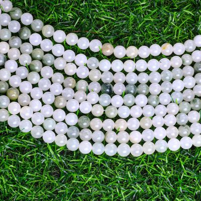 TianShan Esmeralda Verde Redondo Perla Cristal Natural Piedra preciosa Diferente Tamaño de Perla hebras sueltas de perlas para hacer joyas DIY