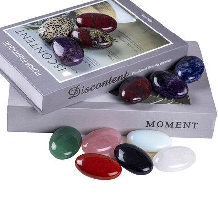 Ametista natural pulida piedra de palma Ametista de bolsillo piedra preciosa Ametista Piedra de preocupación para aliviar el estrés Decoración del hogar